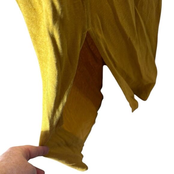 Outerknown Neptune tank dress hemp blend goldenrod side slits maxi large - Picture 6 of 9